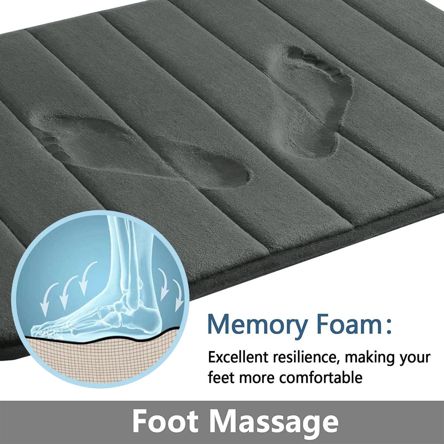 Tapis de Bain en Mousse à Mémoire de Forme – Douceur