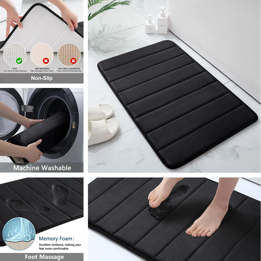 Tapis de Bain en Mousse à Mémoire de Forme – Douceur