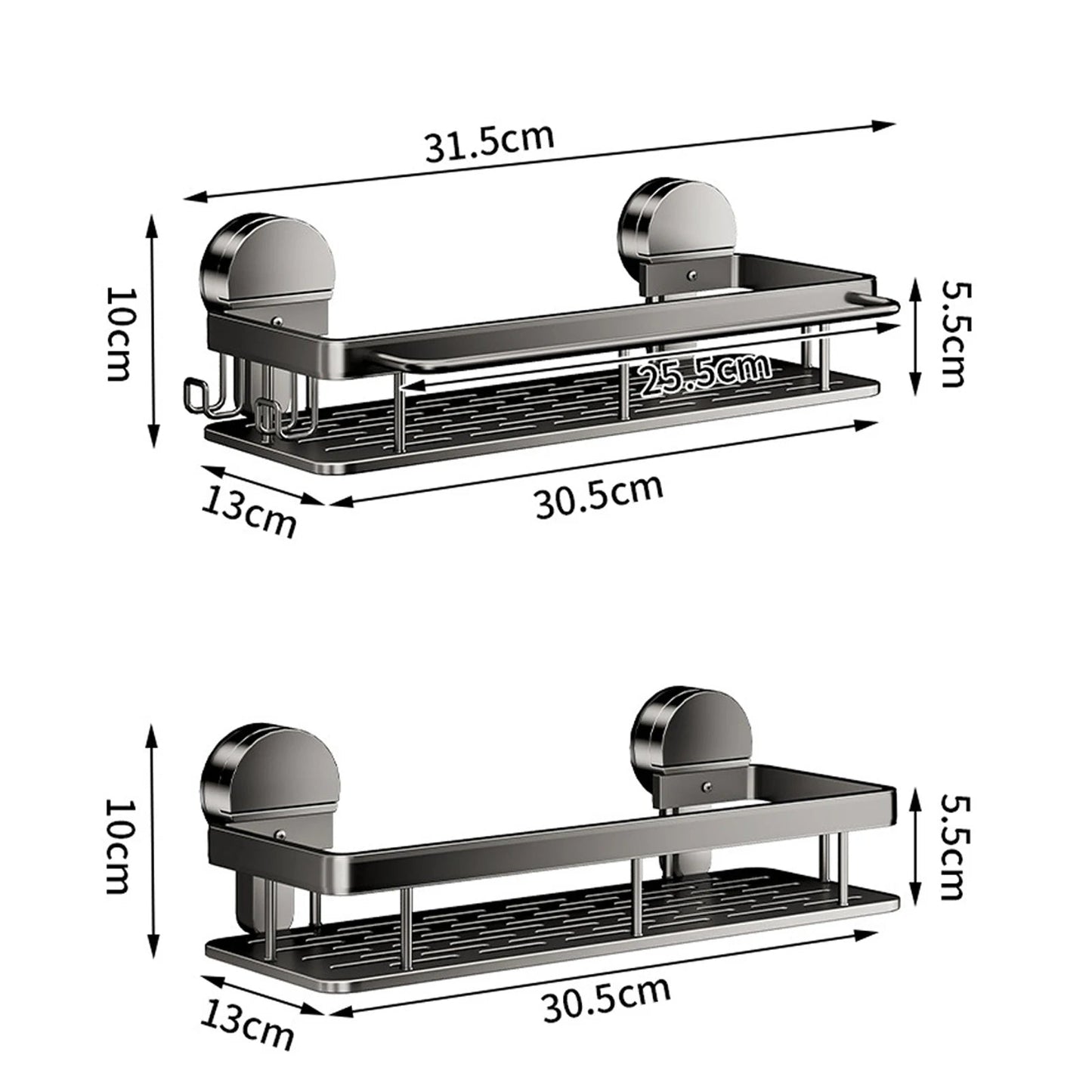Support de Tringle à Rideaux Sans Perçage – Organisation - Rangement Express Rangement Express 14:29#1 PCS Grey;200007763:201336100 Support de Tringle à Rideaux Sans Perçage – Organisation