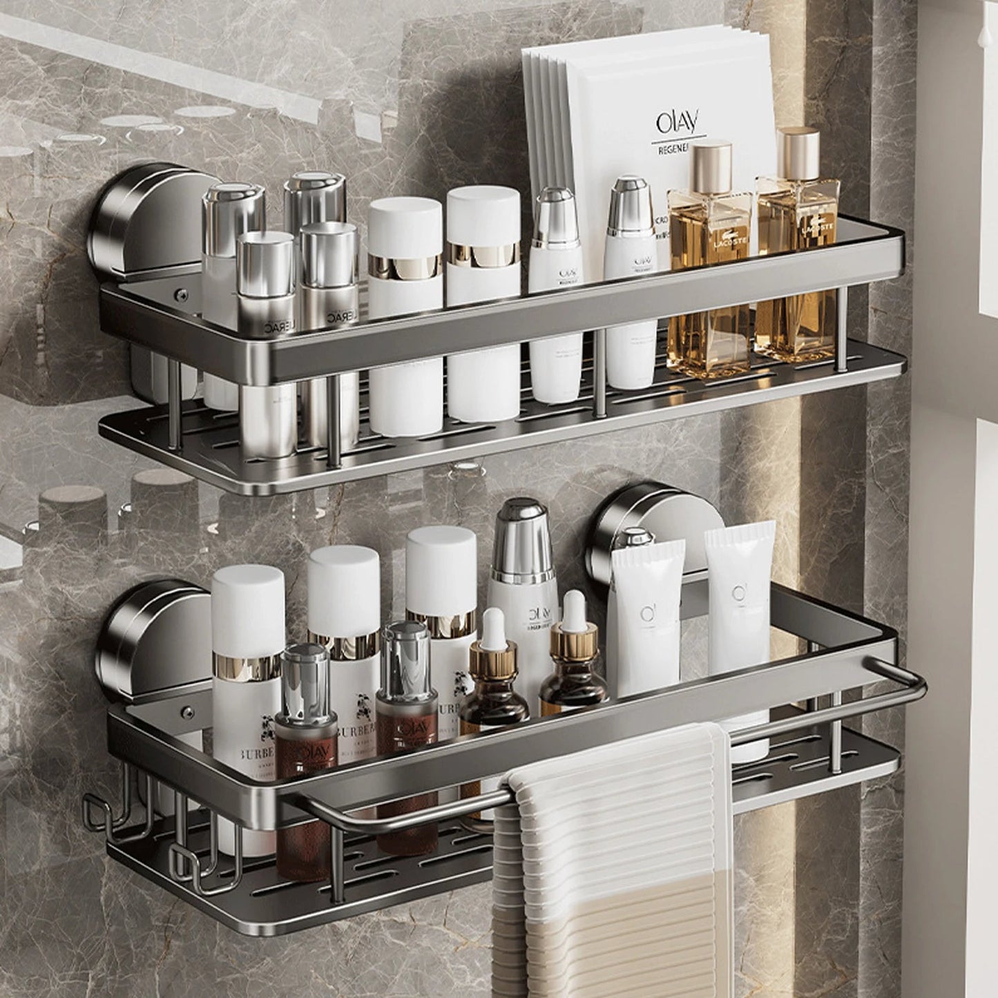 Support de Tringle à Rideaux Sans Perçage – Organisation - Rangement Express Rangement Express 14:29#1 PCS Grey;200007763:201336100 Support de Tringle à Rideaux Sans Perçage – Organisation