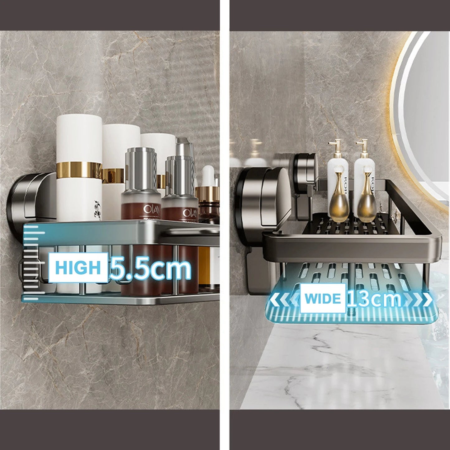 Support de Tringle à Rideaux Sans Perçage – Organisation - Rangement Express Rangement Express 14:29#1 PCS Grey;200007763:201336100 Support de Tringle à Rideaux Sans Perçage – Organisation