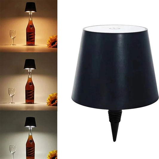 Lampe LED pour Bouteille de Vin - Éclairage Tactile Noir - Rangement Express Rangement Express 136:200002572;200000795:193#BLACK A Lampe LED pour Bouteille de Vin - Éclairage Tactile Noir
