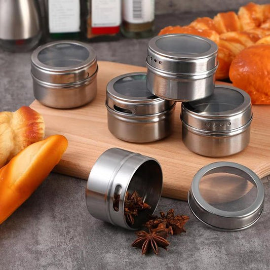 Pots à Épices Magnétiques - Pratiques et Élégants - Rangement Express Rangement Express 14:200003699#Black Pots à Épices Magnétiques - Pratiques et Élégants