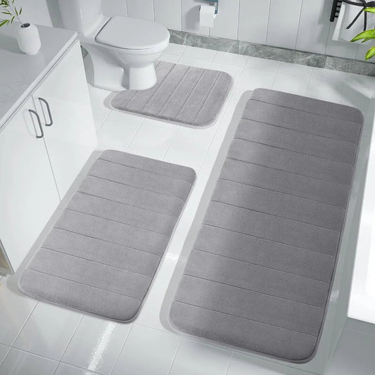 Tapis de Bain en Mousse à Mémoire de Forme – Douceur - Rangement Express Rangement Express 14:10#Navy Blue;183:200007737#C 50x60CM U - Shape Tapis de Bain en Mousse à Mémoire de Forme – Douceur